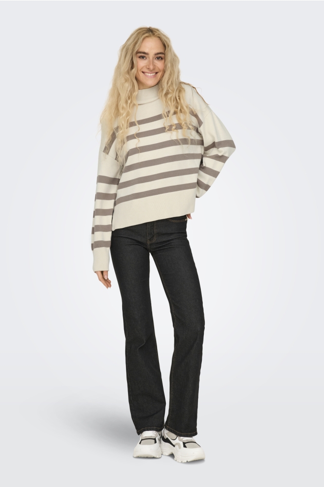 ONLBARI L/S HIGHNECK KNT NOOS 15283109 BIRCH/FUNGI